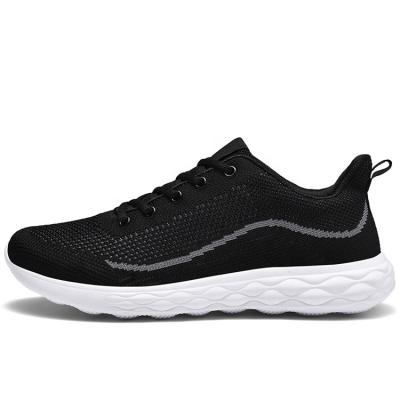 China Round Light Fly Knitted Mesh Shoes Breathable Casual Comfort Sports Jogging Running Shoes Fashion Sneakers for sale