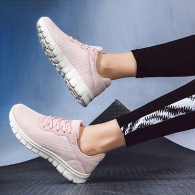 China Wholesale New Women Sneakers Breathable Mesh Waterproof Height Increasing Sports Sweat-absorbent Flat Shoes for sale