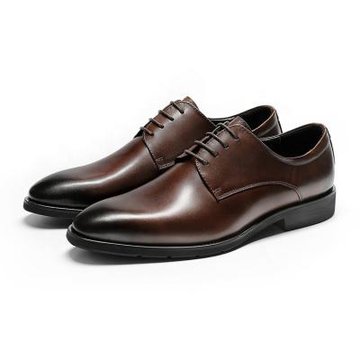 China Lightweight Retro Fashion Style Non-Slip Oxford Formal Business Shoes Cow Genuine Leather Wedding Shoes Men for sale