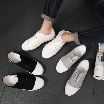 China Anti-Smell No Lace Up Comfortable Sneaker Men's Casual Flat Canvas Shoes New Style Retail Summer Fashion Shoe Box PVC Cotton Fabric Male for sale