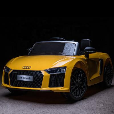 China Toy Yellow Kids Ride On Audi R8 12V Electric Toy Sport Children Remote Car Authorized Battery Ride On for sale