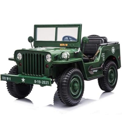 China Ride On Toy Painting Black Land Rover Defender Kids Ride On Electric 12V Truck/Car With Remote Control RC Ride On Car for sale