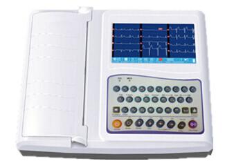 China 12 Channel Ecg Machine 7 Inch Electrocardiogram Equipment With Full Keyboard for sale