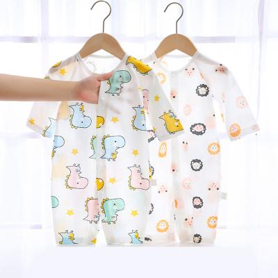 China Spandex/Cotton Baby Clothes Newborn Thin Spring Long Sleeve Newborn Baby Underwear Air Conditioned Breathable Clothing For 0-2 Years for sale