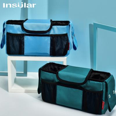 China High Capacity Simple Portable Organizer Bag Stroller Package Multifunctional Waterproof Diaper Bag Mom Diaper Separate Hanging Bag for sale