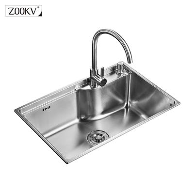 China With Faucet 2020 New Models Apartment Size Single Bowl Set Undermount 304 Stainless Steel Kitchen Sink for sale