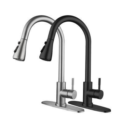 China Sense Faucets Stainless Steel Single Level Kitchen Sink Faucets With Main Apron Sprayer Kitchen Pull Out Sink Faucet for sale