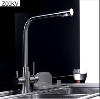 China Sense Faucets ABS 3 Way Kitchen Sink Faucets With Pure Water Flow Filtration Faucets Kitchen Sink Faucets for sale