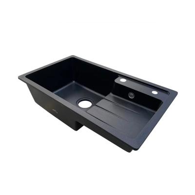 China With Faucet Good Appearance Household Cleaning Granite Quartz Composite Kitchen Sink for sale