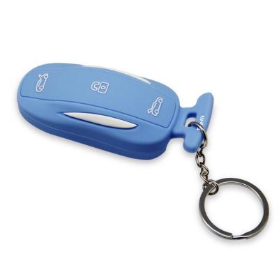 China Topfit Silicone Car Key Ring for Tesla Model X-Blue for sale