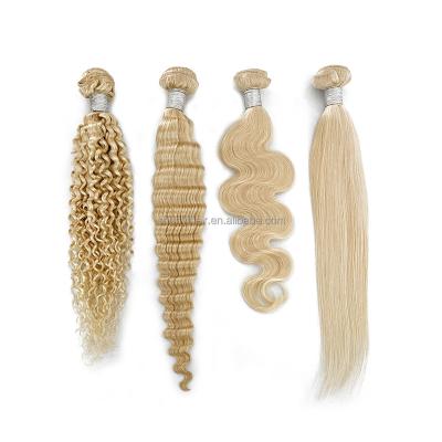 China Wholesale Brazilian Virgin Hair 613 Blonde Water Wave Cuticle Aligned Double Weft 613 Bundles Body Wave Straight Hair Extension for sale