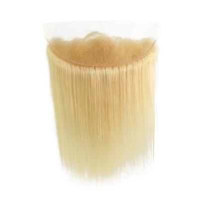 China 613# Transparent Straight 10A Grade 100% Blonde Hair 13*4 Pre Plucked Color 613# Straight Lace Frontal for sale