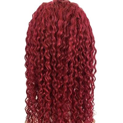 China Jerry Curl Pink Color 613 Lace Frontal Wig Colorful Red Blue Orange Long Blonde Brazilian Virgin Hair Full Wig In Stock for sale