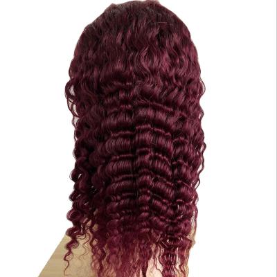 China Wigs Deep Top Virgin Hairband Deep Wave Color Natural Hair For Black Women Machine Made Wig Wholesale Vendors for sale