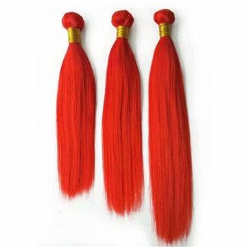 China Wholesale Cheap Price Brazilian Virgin Hair Silky Straight Aligned Wave Cuticle To Double Weft Red Bundles With Headband for sale