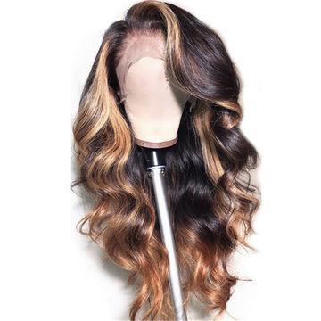 China Wholesale Price 100% Virgin Human Hair 100% Virgin Human Hair 5*5 Lace Closure Highlight Body Wave Virgin Transparent Wig With Small Knots for sale