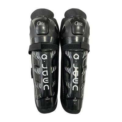 China Knee Brace Immobilize Q.LAEN Professional Sports Shin Guards Ice Hockey Field Knee Protector Black for sale