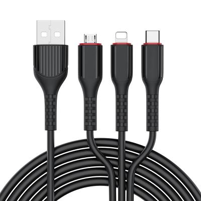 China Etc.electronic Mobile Phone Product 3 In 1 Type C Cable Mobile Phone USB Fast Charging Attach Type-C Micro USB Cable For Huawei Xiaomi for sale