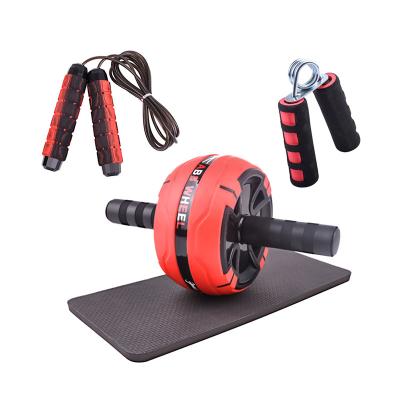 China Universal 3 In 1 Ab Wheel Set Logo Custom Hand Grasping Home Strength Training Wheel Set Abdominal Raise Bar for sale