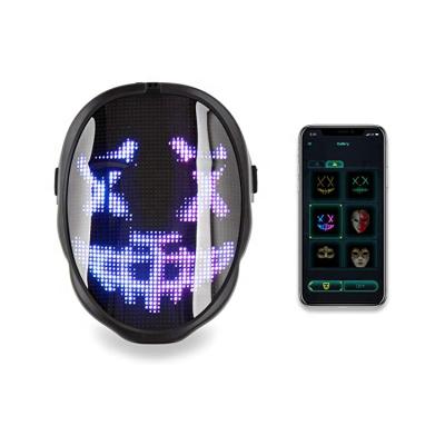 China Festival Celebration Bluetooth App Control Game Carnival Smart LED-Changing Christmas RGB Glowing Face Masks Show Programmable Diy Led Light Mask for sale