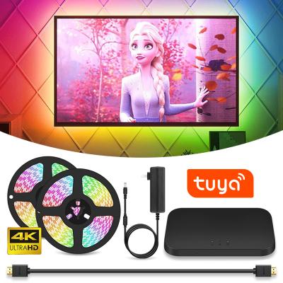 China Ambilight TV Ambilight LED Strip Light 5050RGB TV Screen Sync Background Ambient Light Set Smart LED Flame Ghost TV Atmosphere Light for sale