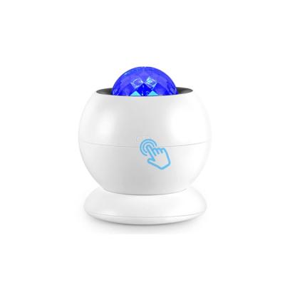 China Modern Starry Night Light Star Projector Sky LED Water Wave Touch Control Rotating Projection Lamp with Magnetic Bottom Design for sale