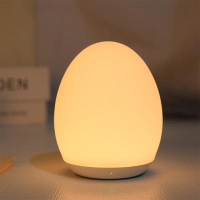 China Modern LED Night Light for Kids Baby USB Rechargeable Silicone Nursery Lamp Touch Control with Warm Dimmable Light Color-Changing for sale