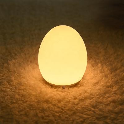 China Modern Night Light for Kids with Color Mode and Dimming Function Changing Rechargeable Baby Egg Night Light for sale