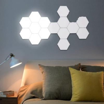 China Creative 2021 NEW Hexagons LED Modern Magnetic Honeycomb Wall Quantum Lamp With Hand Touch Light for sale