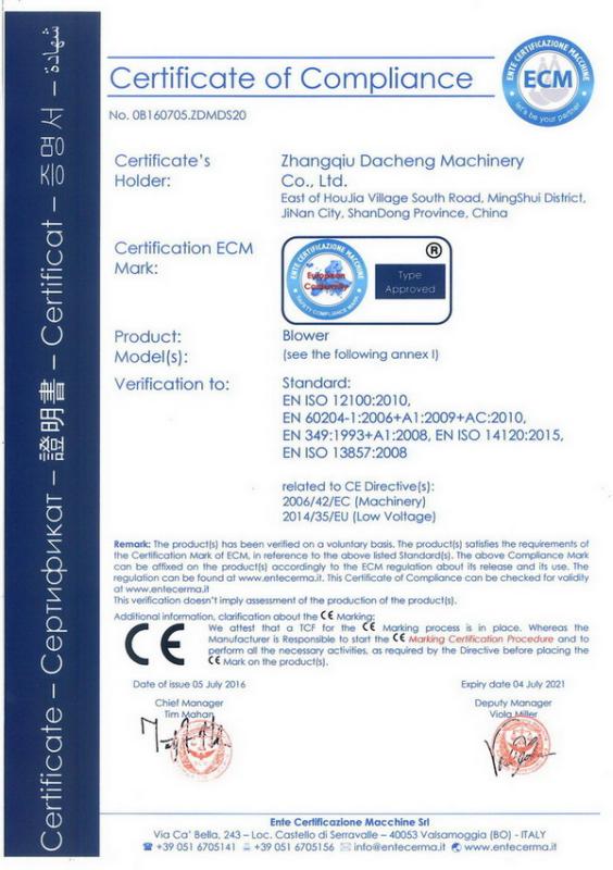 CE - Shandong Dacheng Machinery Technology Co., Ltd.