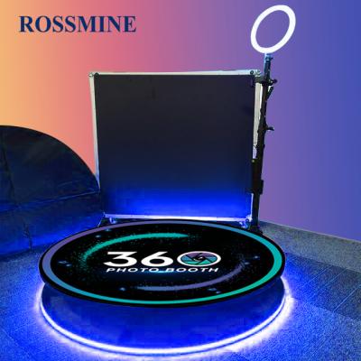 China SDK 360 360 photo booth vending machines photo booth ipad kiosk auto rotating stand with ring light for sale