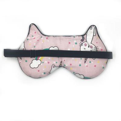 China Cat design 100% silk eye mask custom embroidery LOGO printing OEM accepted for sleeping well for sale