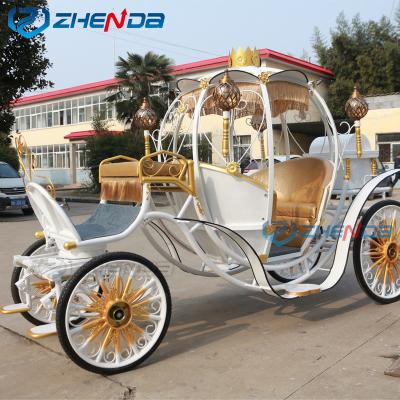 China Wedding Amusement Park Photography Party Event Decoration Small Cute Cinderella Princess Mini Horse Guided Amusement Park Cinderella Princess Mini Horse Guided Pulled Cart For Kids for sale