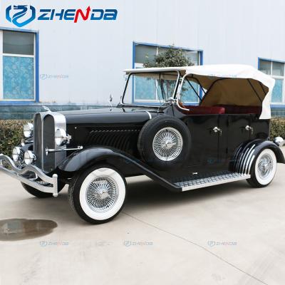 China Wedding Amusement Park Photography Party Event Decoration Black Classic Vintage Car Manufacturer Sale Classic Original Luxury Sightseeing Retro Convertible for sale