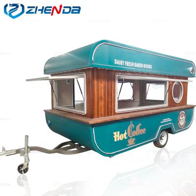 China Commercial catering food cart store mobile food trailer truck coffee bar bus custom drink high power outdoor for sale