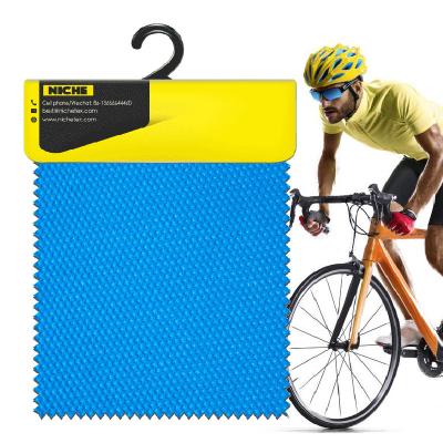 China Custom Sustainable Mesh Power 4 Way Stretch Knitting Breathable Warp Knitted Jacquard Mesh Fabric For Sportswear Cycling Riding Fitness for sale