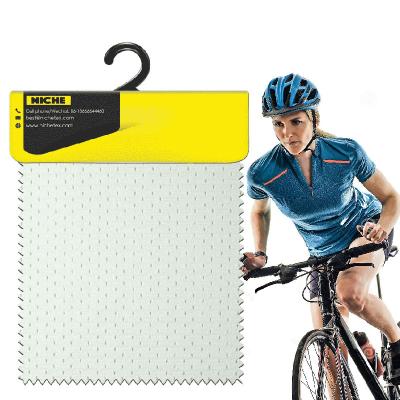 China Custom Sustainable Mesh Power 4 Way Stretch Knitting Powernet Powermesh Breathable Jacquard Mesh Fabric For Sportswear Cycling Fitness for sale