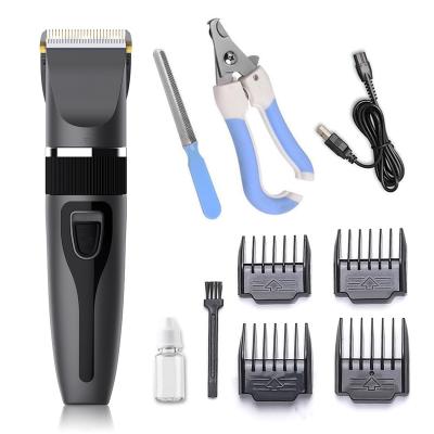 China Portable Low Noise Professional Pet Grooming Tools Stocked Rechargeable Electric Pet Clipper for sale