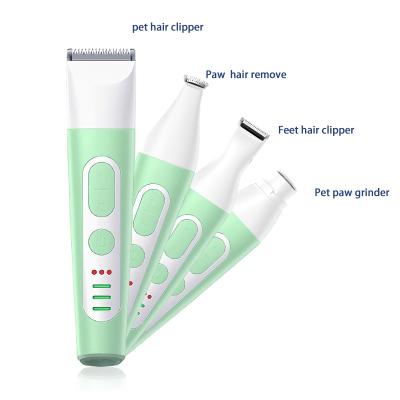 China Stored Rechargeable Professional Pet Clipper Led Lightweight Pet Nail Clipper 4 in 1 Multifunctional Pet Clipper for sale