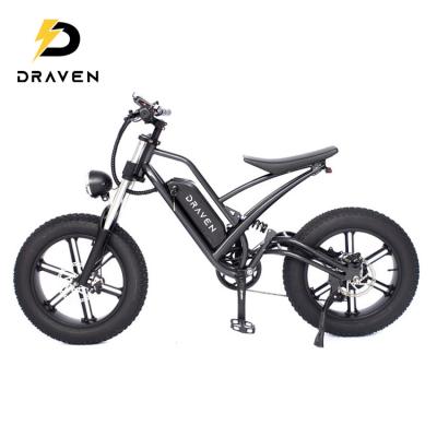 China New Design 1000w Motor Aluminum Alloy Fat Tire Bicycle Adult 20 Inch Fat Tire Ebike Mountain Electric Bicycle for sale