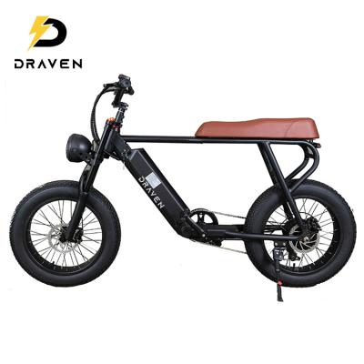 China Hot Sale 1000w Amazon Aluminum Alloy Snow E Bike 20 Inch 7 Speed ​​Electric Snow Bike Electric Mountain Bike for sale