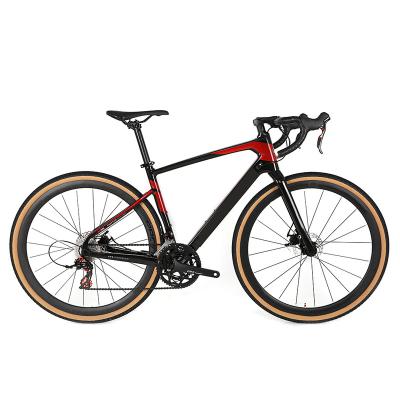 China 2021 New Design Carbon Fiber 22 Speed ​​Carbon Road Bike 700*40c Clincher Road Bicycle for sale