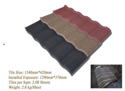 中国 Stone chip coated steel/metal roof tiles with colourful,cheaper price with competitive price 販売のため