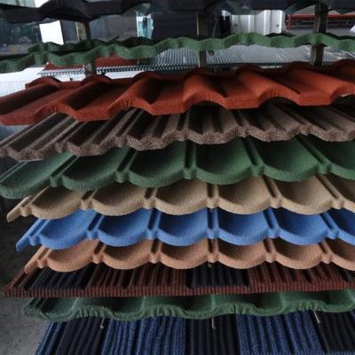 China new innovation building material stone chips coated metal roof tile/roofing options/cost for roof replacement Te koop