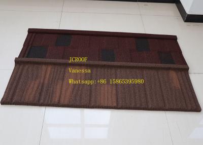 China Storm Resistance Corrugated Steel Roofing Sheets Installed size 1290*370mm Makuti Grained Tile for sale