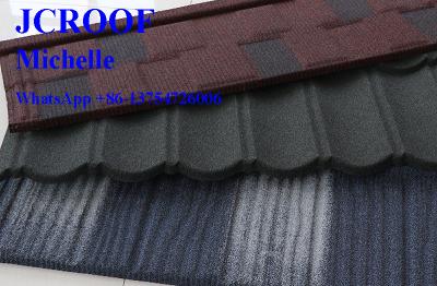 China Custom Stone Coated Metal Roofing Tile , Lightweight Metal Roof Tiles for sale