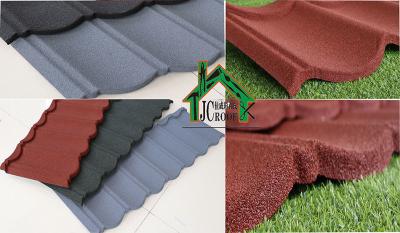 China Metal Roof Panels Alu-Zinc Metal Sheet color stone chips 1340*420 mm Size for sale