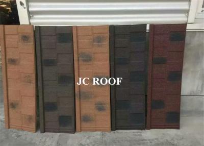 China Aluminum-zinc Material and Bent Tiles Type shingle stone coated steel roof sheet for sale