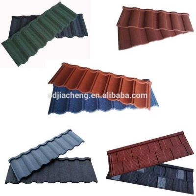 China Red Color Stone Coated Metal Roofing Tiles / Stone Coated Steel Roofing Tiles for sale