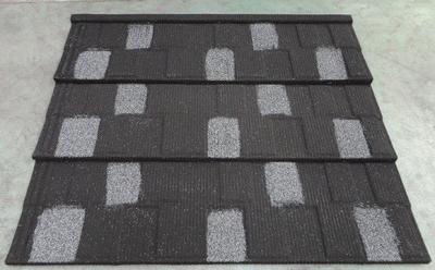 China Black - white Shingle Roof tile - Colorful Stone coated metal roof tile for sale